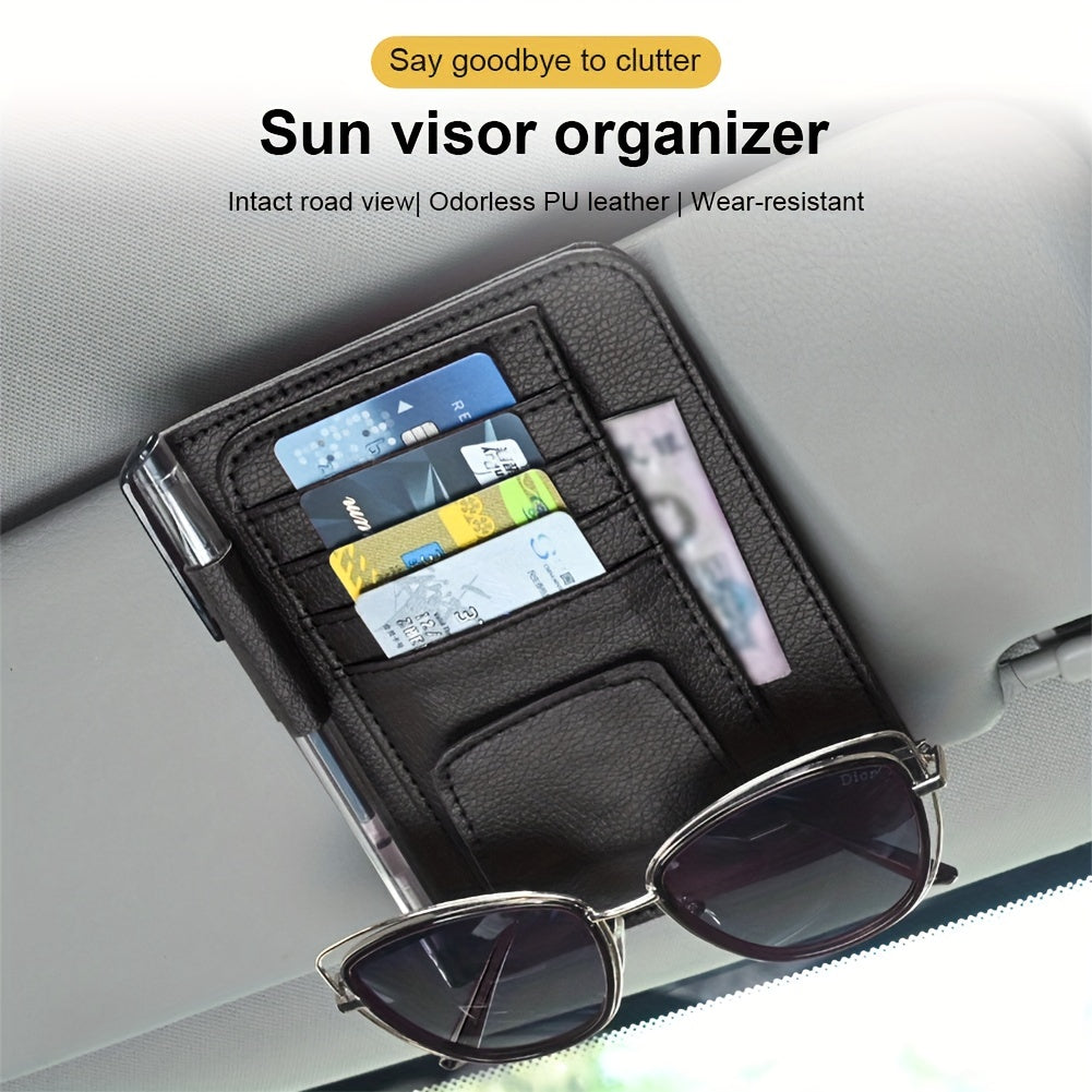 Car Sun Visor Organizer Multi-Pocket Auto Interior Storage Pouch