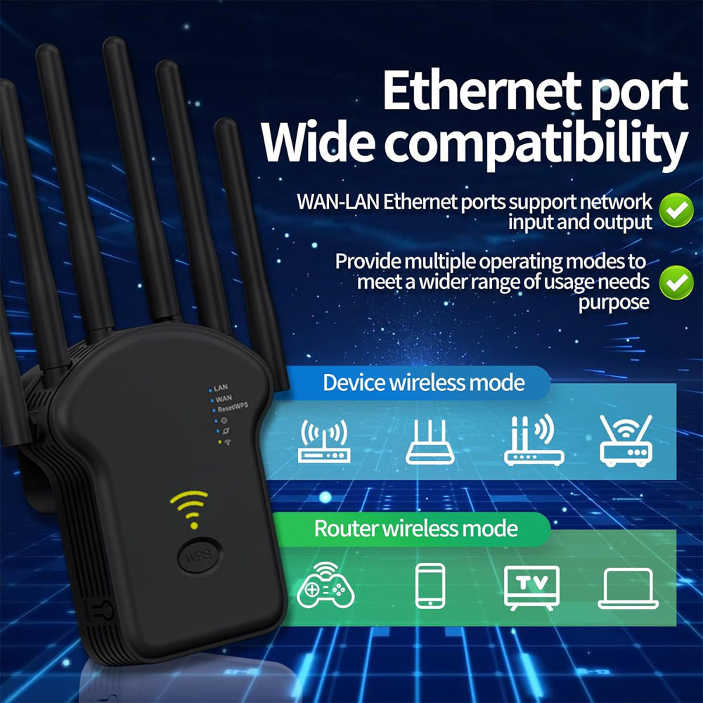 Wi-Fi Signal Booster 300Mbps 2.4GHz Wireless Range Extender for Home