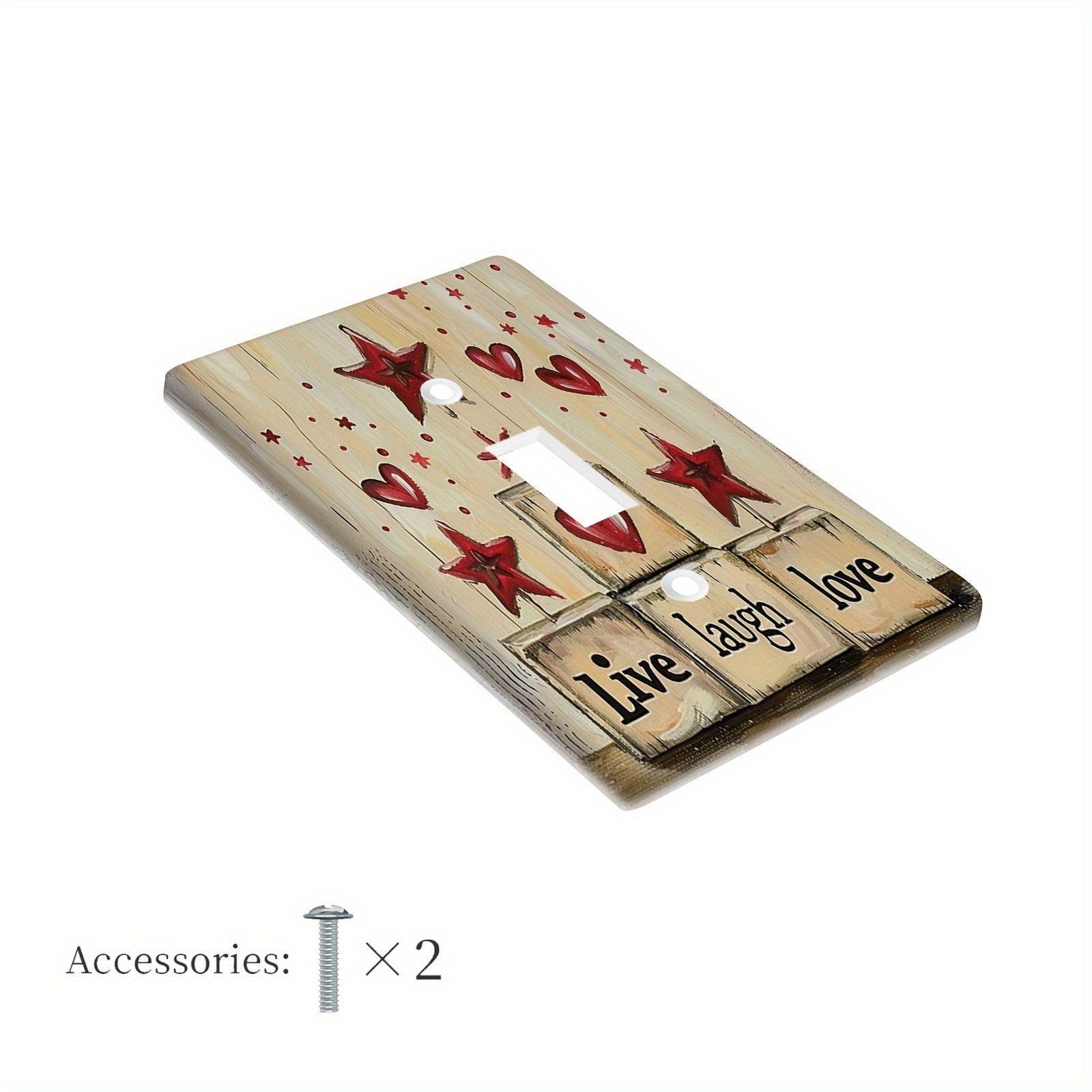 Rustic Star Design Light Switch Panel for Bedroom Bathroom Living Room 1 or 2 Switches