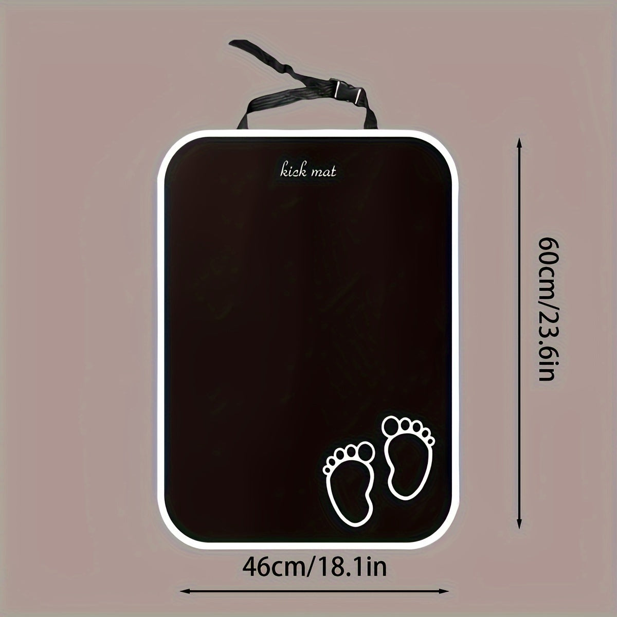 Car Seat Protector Set with Back Seat Protection Pad and Black Kick Mat