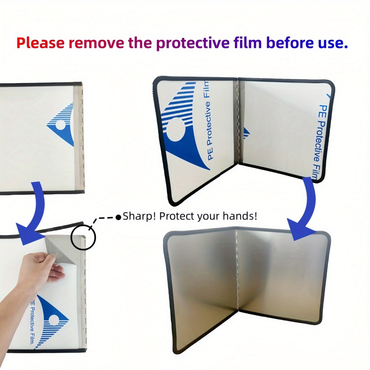 Noxish po'latdan yasalgan oshxona splash guard, 1 dona, yopishqoq emas, issiqqa chidamli pech qopqog'i uy, RV, lager va pishirish ilovalari uchun