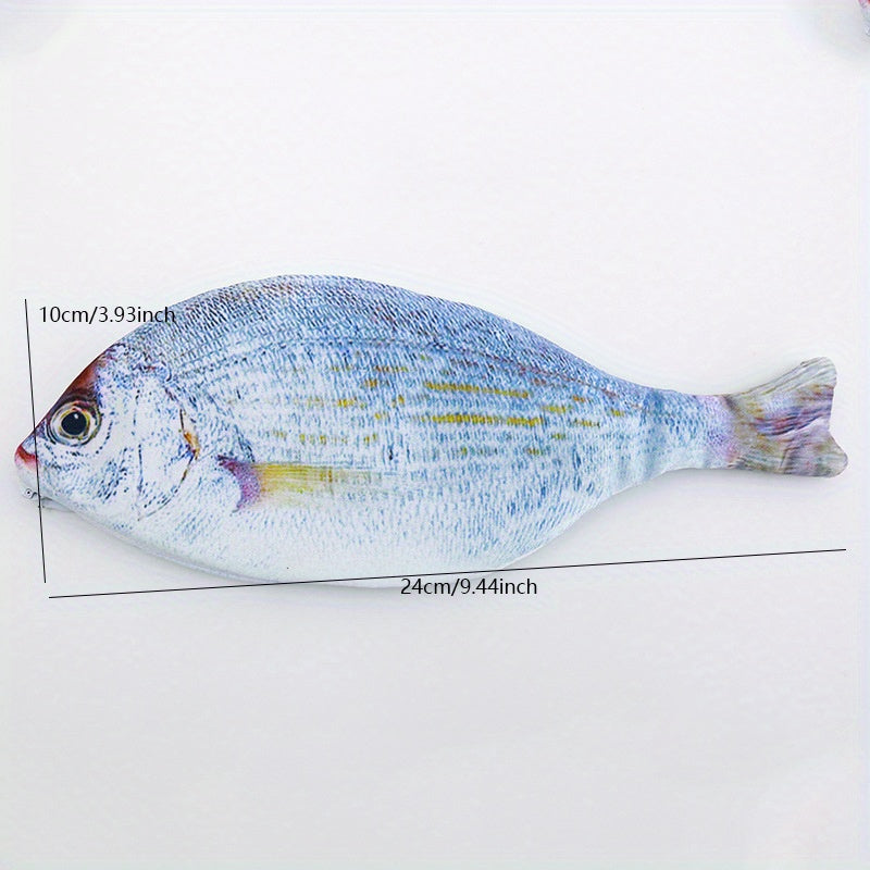 Funny Salt Fish Shape Pencil Case with Zipper, Casual Gift for Students