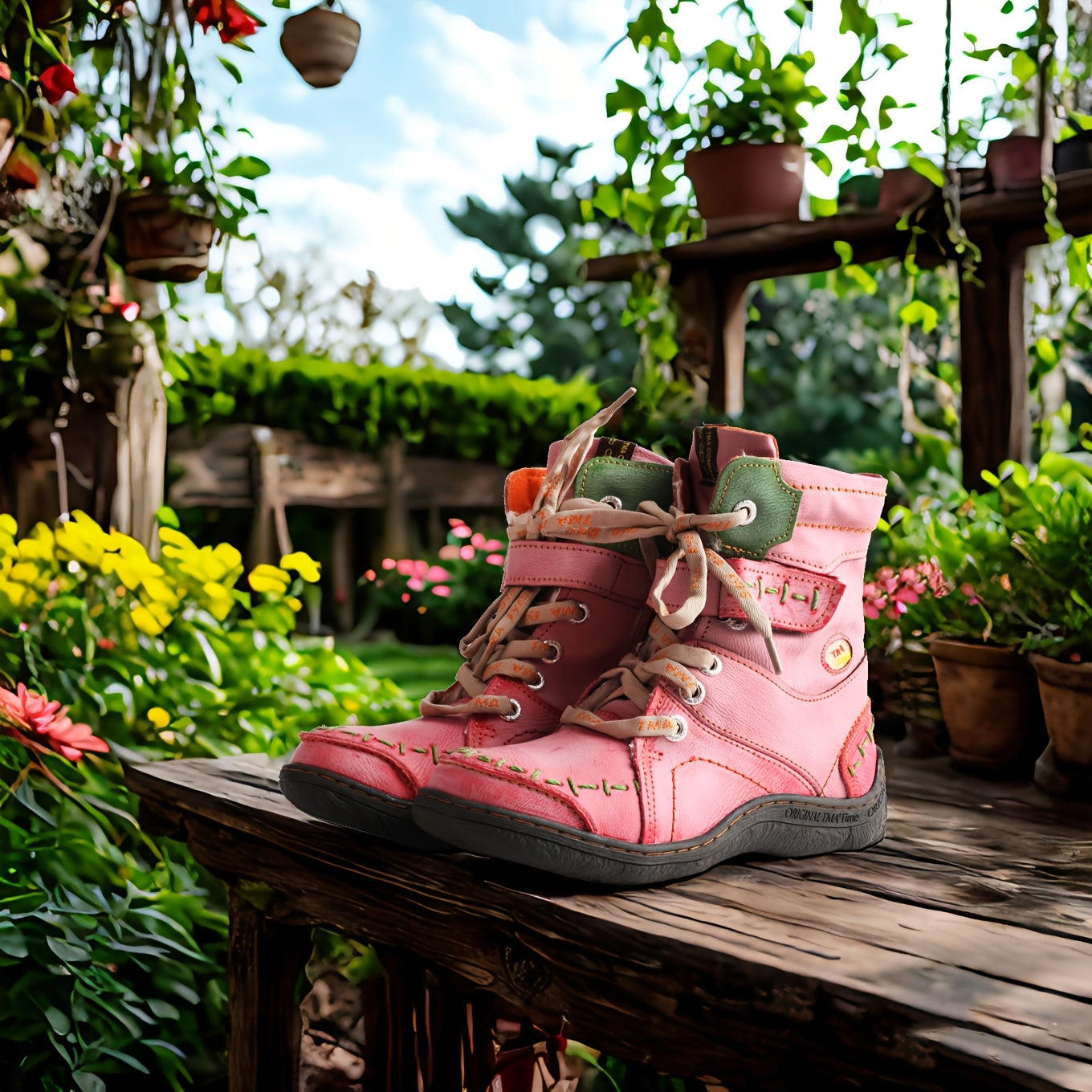 Women's Ankle Boots Lace-Up Winter Shoes Cow Leather Microfiber Sole