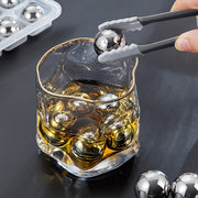 Set of 8 Stainless Steel Ice Ball Makers 25mm Quick-Freeze Spheres for Whiskey and Wine
