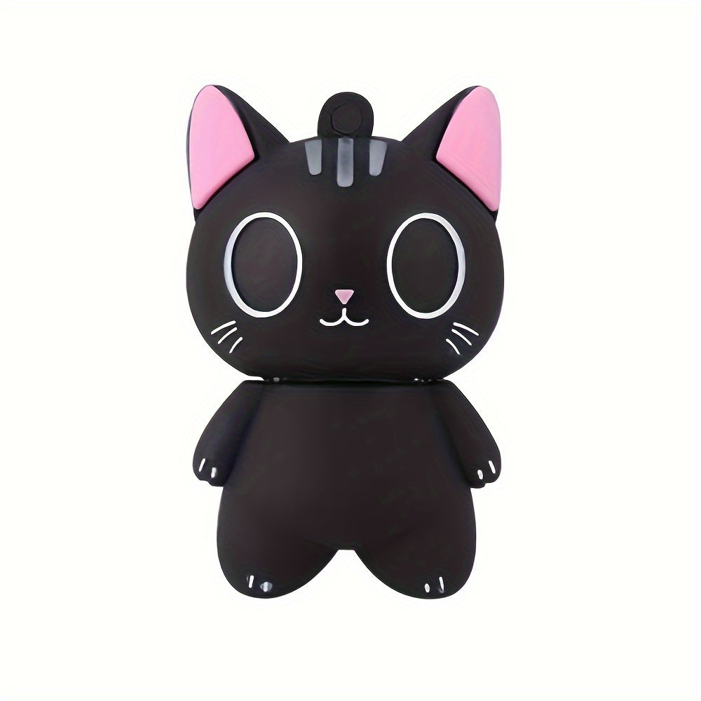 Cute Cat USB Flash Drive 128GB Silicone Portable Data Storage Device