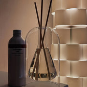 Glass Aromatherapy Diffuser Bottle with Geometric Design and Long-Lasting Fragrance