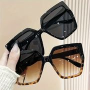 Women's Large Frame Vintage Irregular Style Sun Glasses for Driving and Beach