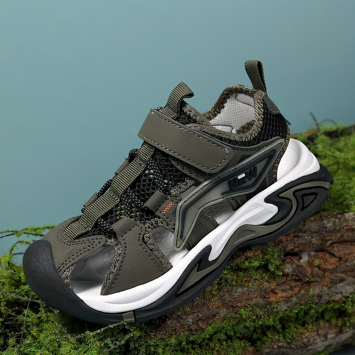 O'g'il bolalar uchun chiziqli nafas oladigan sport sandallari, pastki yuqori, kundalik, ochiq havoda yoz