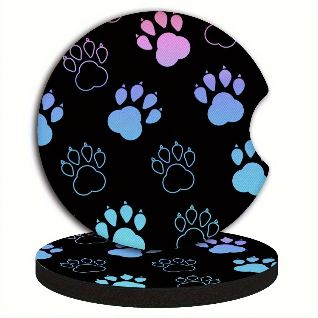 2 ta avtomobil stakan tutqichlari uchun qopqog'i, singdiruvchi rezina, sirpanmaydigan, piyoda izlari bilan