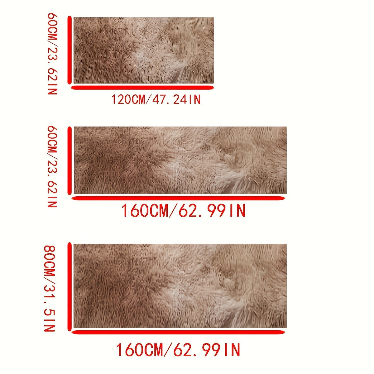 Soft Shaggy Tie-Dye Area Rug, Indoor, 70x70cm, Machine Washable