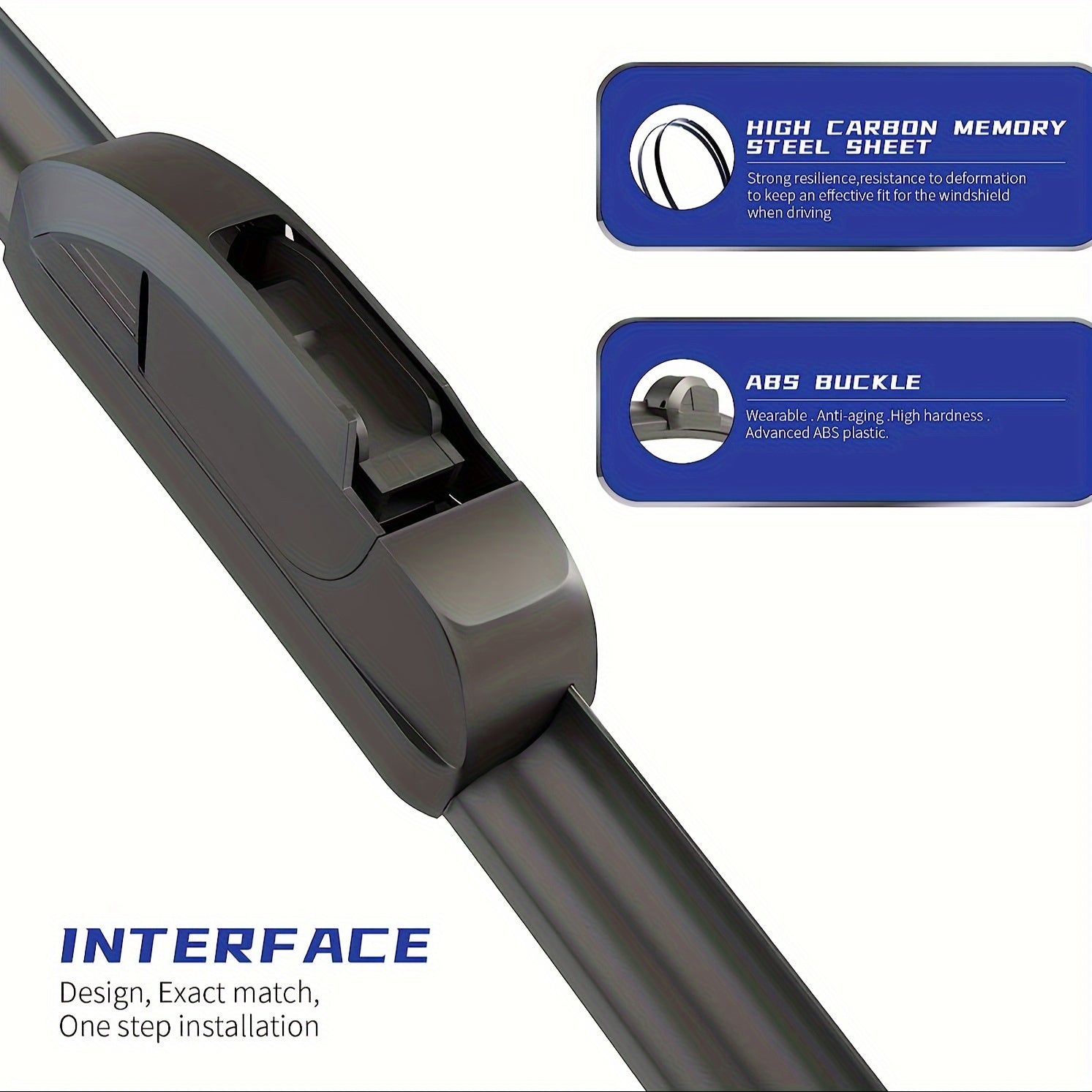 Universal J-Shaped Windshield Wiper High Quality Boneless Second Gen