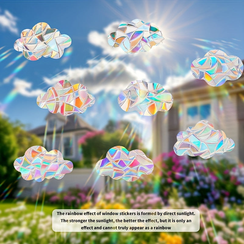Round Glass Sun Catcher Rainbow Window Film Electrostatic PVC Sticker for Home Decor
