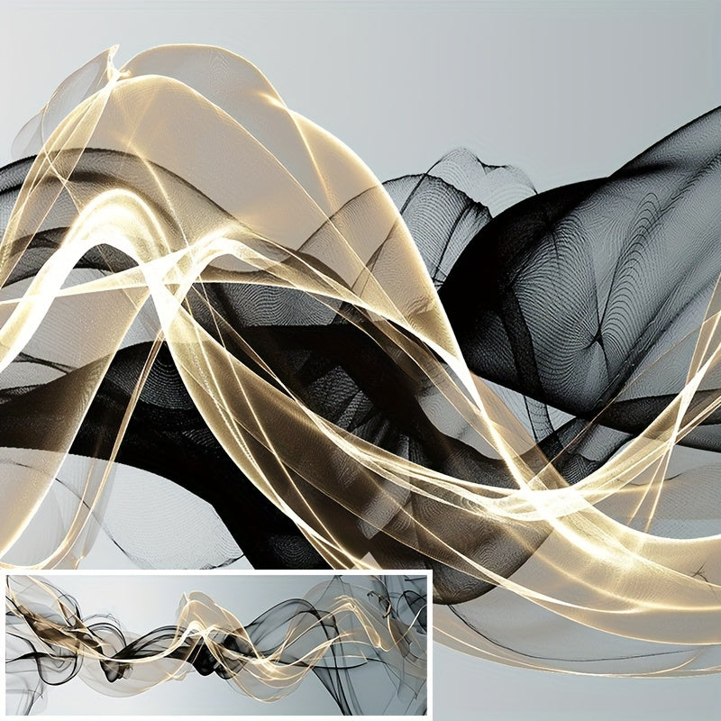 Arte de pared de lienzo nórdico moderno, póster abstracto con cinta dorada para sala de estar y dormitorio