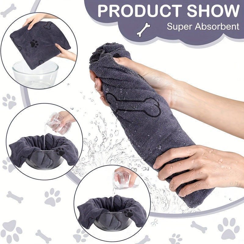 Microfiber Dog Towel for Quick Drying Pet Grooming Medium Size Absorbent Bath Towel
