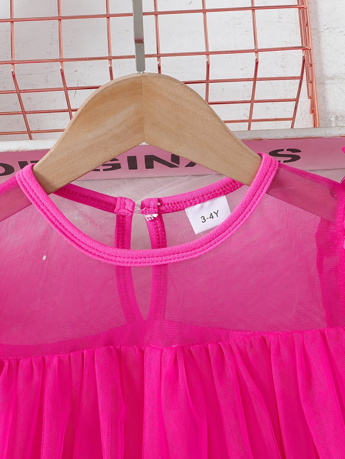 Girls' Spring Summer Princess Dress with 3D Butterfly Detail Short Puff Sleeve Flared Hollow Design