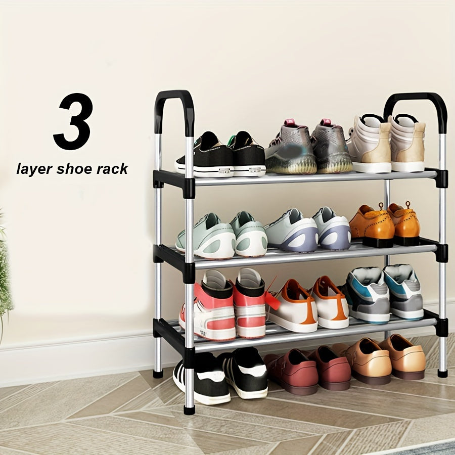 Estante para zapatos multifuncional, organizador ajustable que ahorra espacio para entrada, sala de estar y dormitorio