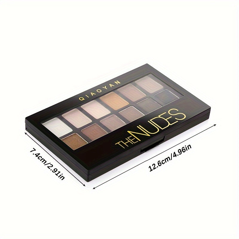 Women Smoky Eyeshadow Palette 12 Colors Matte Pearlescent Travel Gift