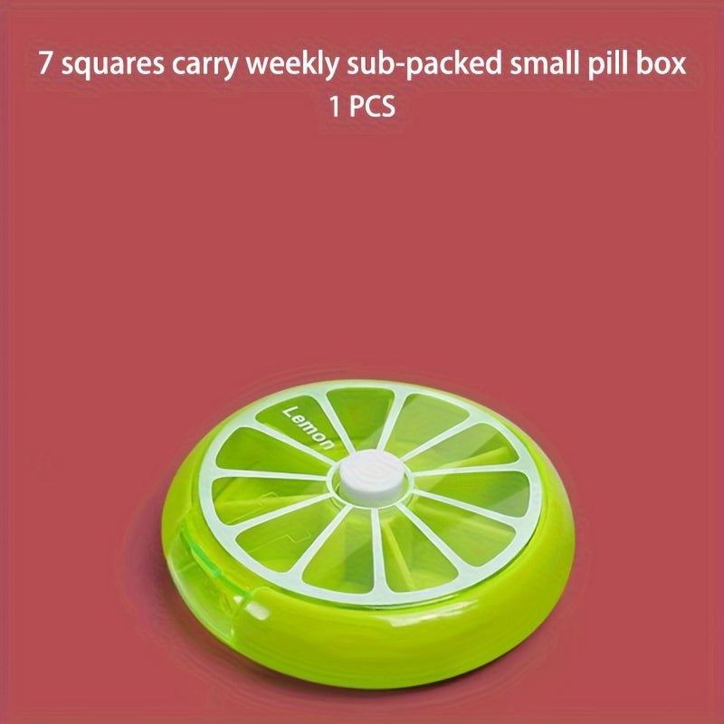 Portable Travel Pill Box 7 Compartments Pocket Size Medicine Organizer