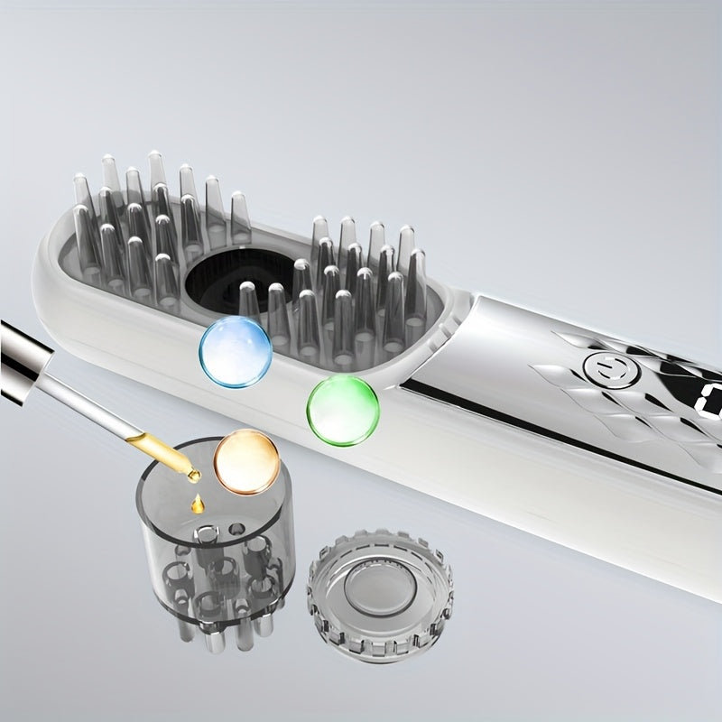 Peine de masaje eléctrico para cabeza y cuero cabelludo, recargable por USB, herramienta portátil para cuidado del cabello