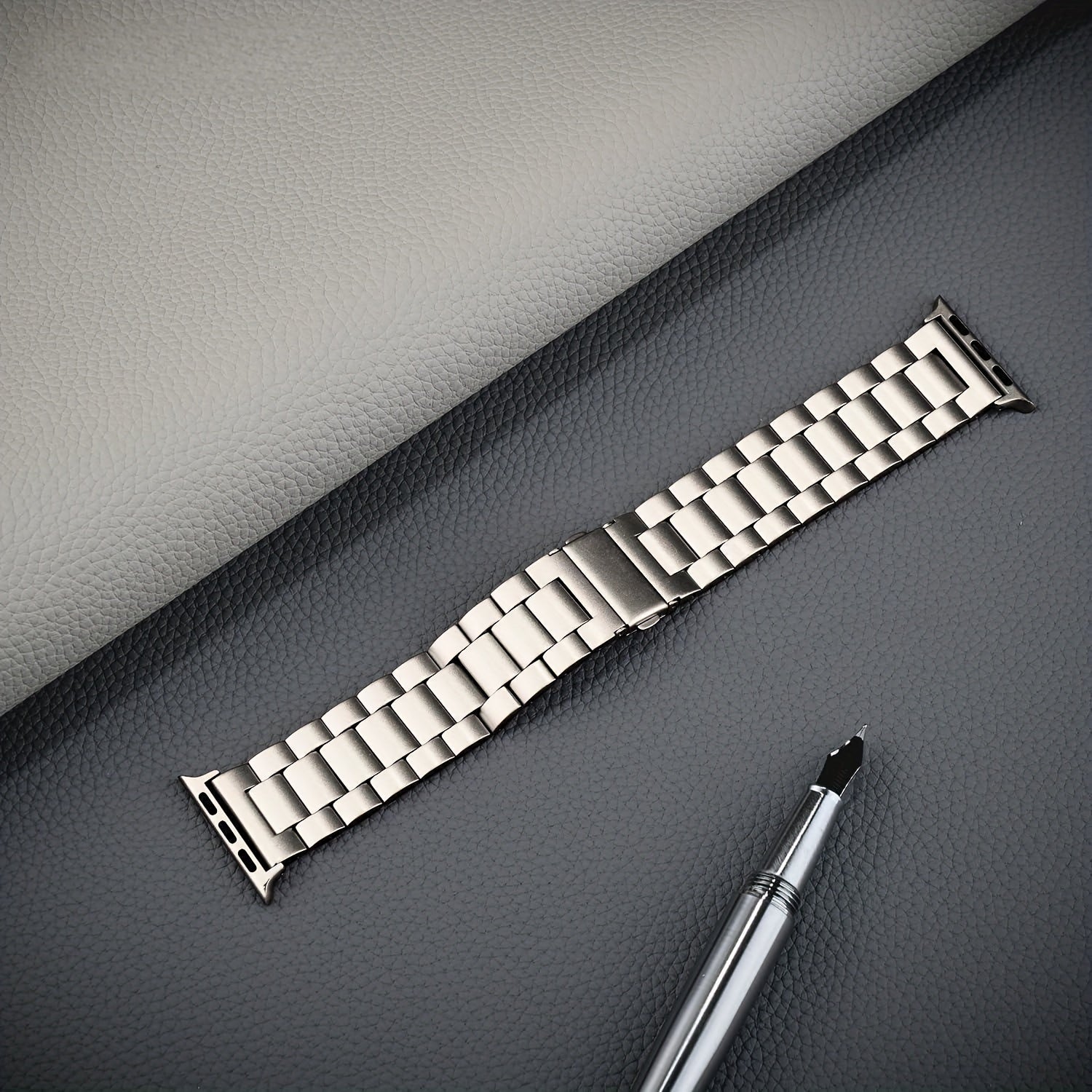 Stainless Steel Apple Watch Band with Case Compatible with Series 1-8 and SE 38mm-45mm