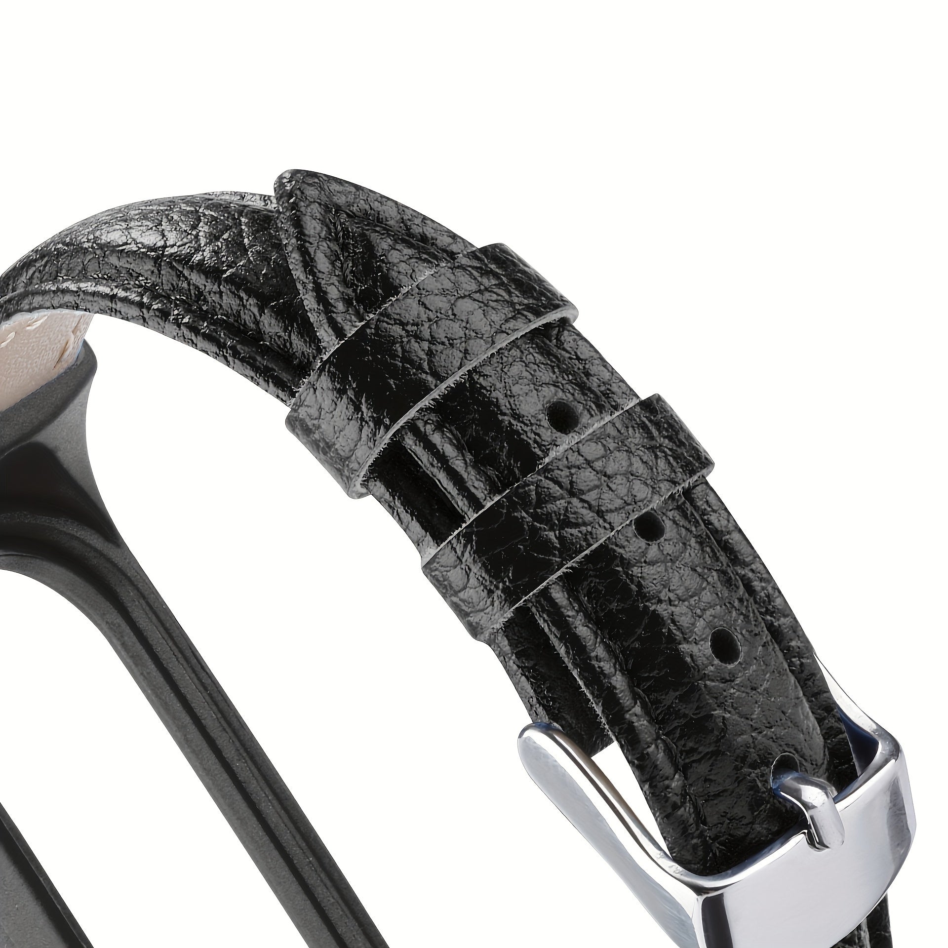 Smartwatch Strap for Xiaomi Mi Band 3 4 5 6 7 Synthetic Leather Adjustable Buckle Black Brown White