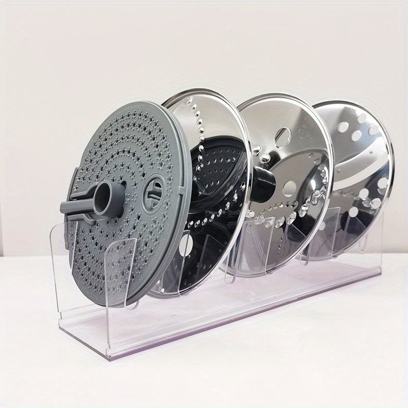 Acrylic Knife Blade Organizer Rack for Kitchen Gadgets and Shredders