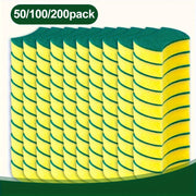 Uy-ro'zg'or va idish yuvish uchun 50/100/200 ta ikki tomonlama, chizilmaydigan tozalash gubkasi to'plami