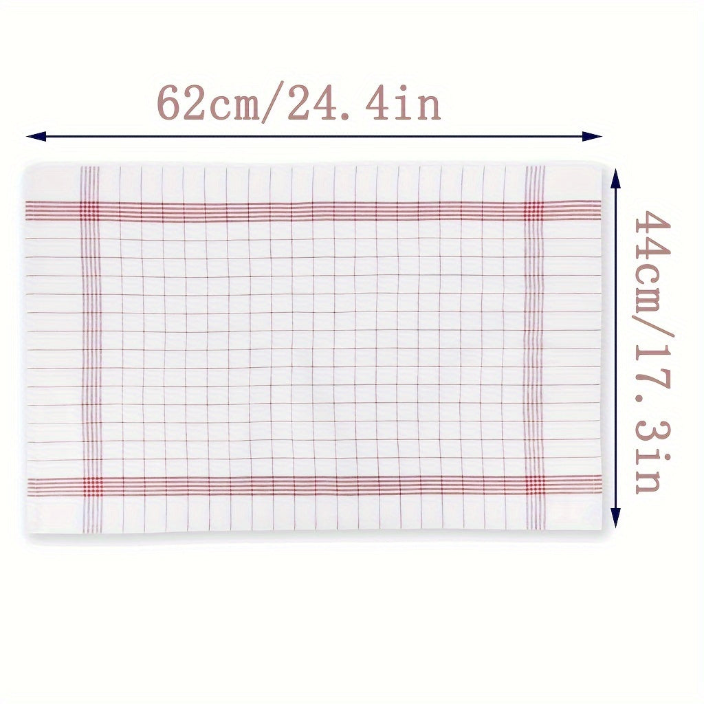 6/12 шт. Кухонное полотенце в клетку с абразивной подушечкой