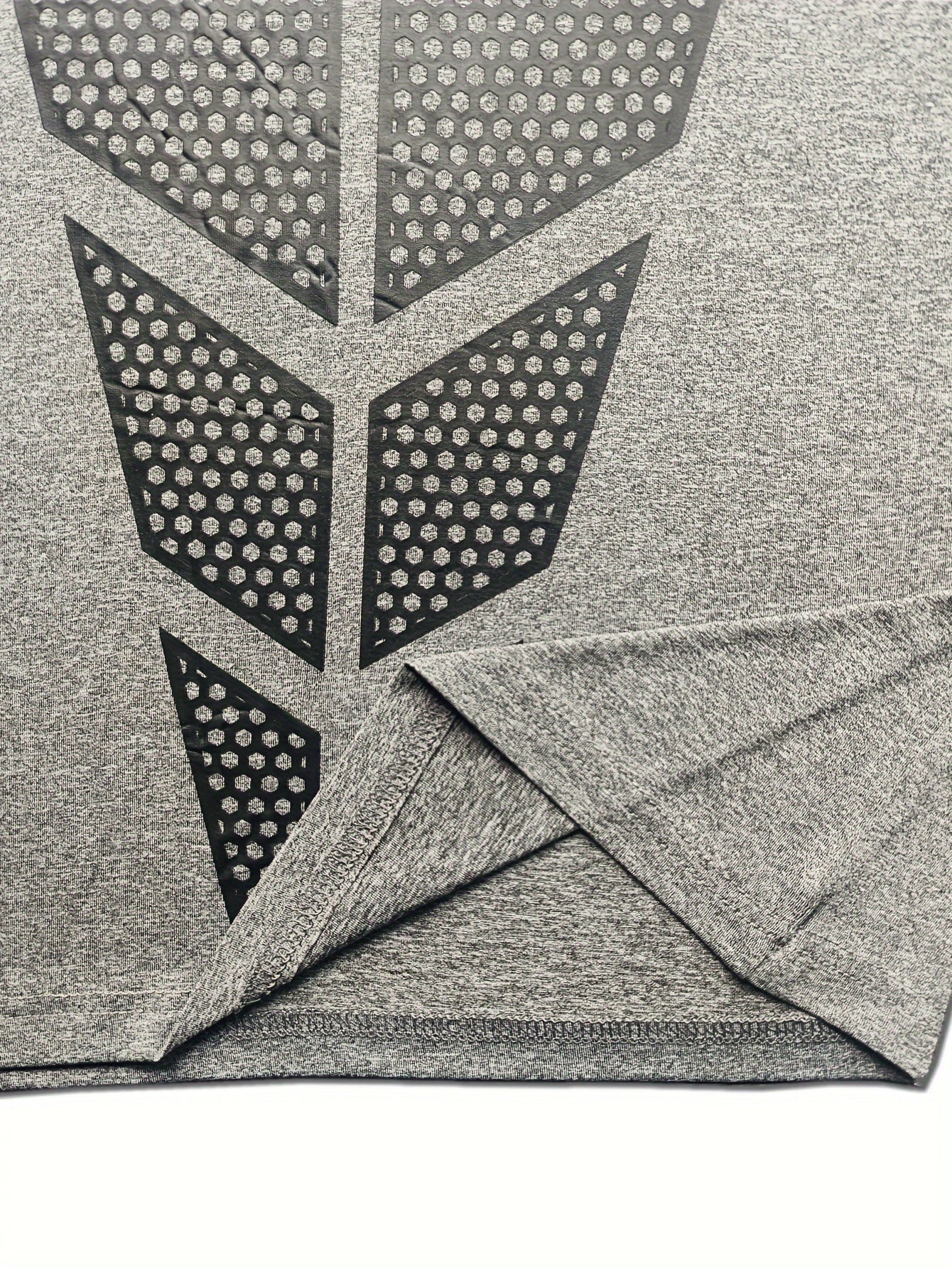 Camiseta de compresión atlética para hombre con estampado de flechas, transpirable, de poliéster, de manga corta para gimnasio y fitness