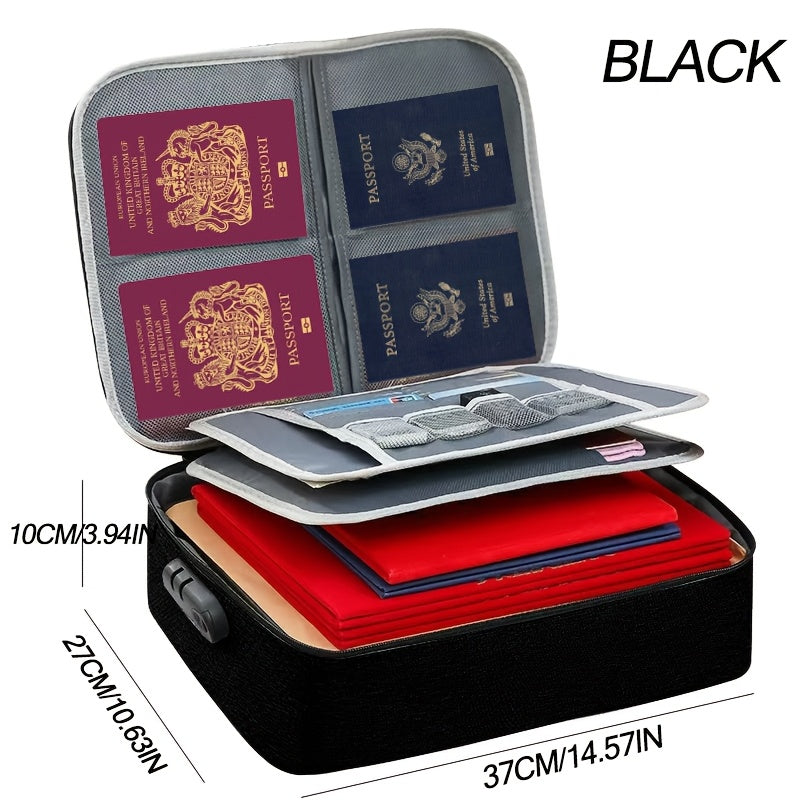 Large Acrylic Fiber File Safe with Lock for Office Storage