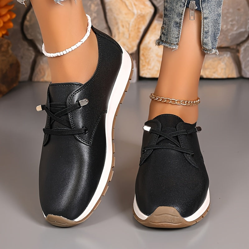 Women's Solid Color Loafers Flat Shoes Comfortable Casual Slip-On