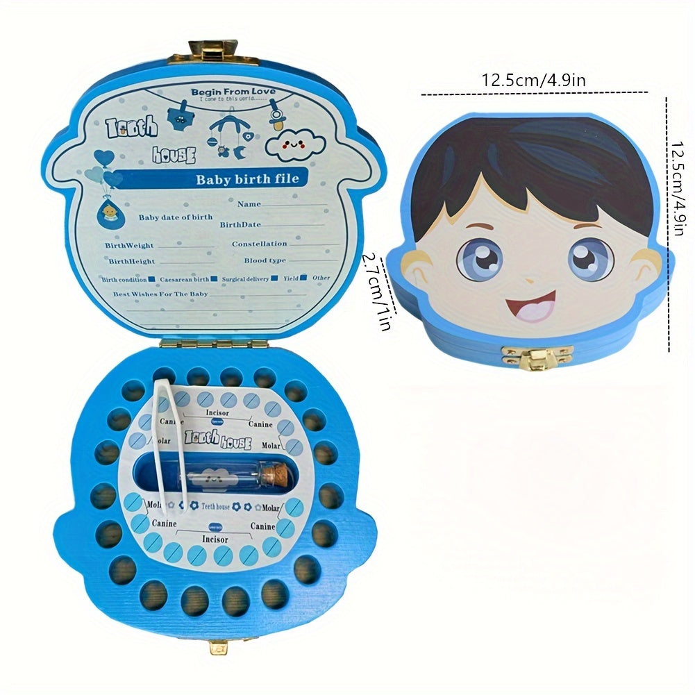 Kids' Tooth Fairy Box Handcrafted Beechwood for Lost Teeth and Hair Storage