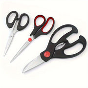 Set of 3 Stainless Steel Kitchen Shears for Cutting Meat Herbs and Tailoring