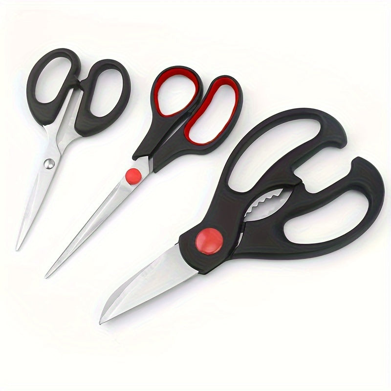 Set of 3 Stainless Steel Kitchen Shears for Cutting Meat Herbs and Tailoring