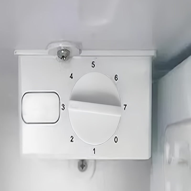 Kuchli dizaynga ega, 0,6 sm D-shaklidagi teshik bilan sovutgich va muzlatgich haroratini sozlash uchun universal plastmassa knopka. Tugma kalitining o'rnini bosuvchi.