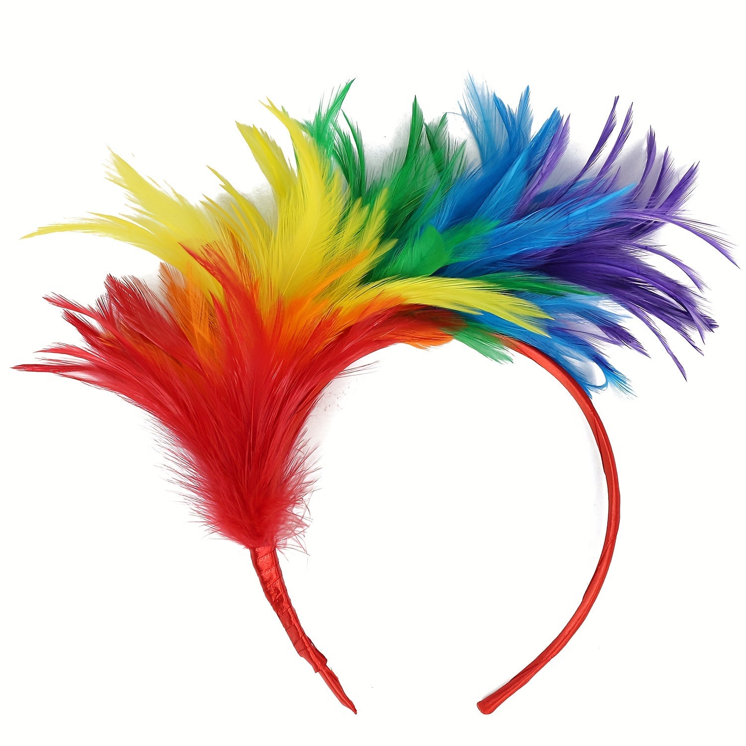 Faux Feather Headband Fascinator for Women Carnival Costume Hair Accessory