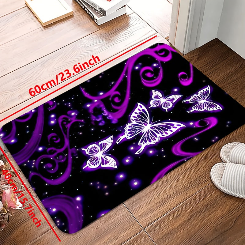 Butterfly Kitchen Mat Set Non-slip Waterproof Oil-proof Entrance Doormat