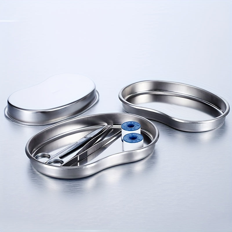 Stainless Steel Medical Instrument Tray for Tattoo, Dressing, Salon and Laboratory Use