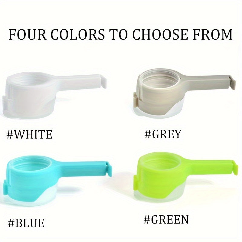 1, 2, 3, 4 yoki 5 ta ko'p maqsadli plastik oziq-ovqat sumkasi muhrlash kliplari, turli ranglarda, don saqlash uchun namlikdan himoyalovchi tarqatish nozzle bilan