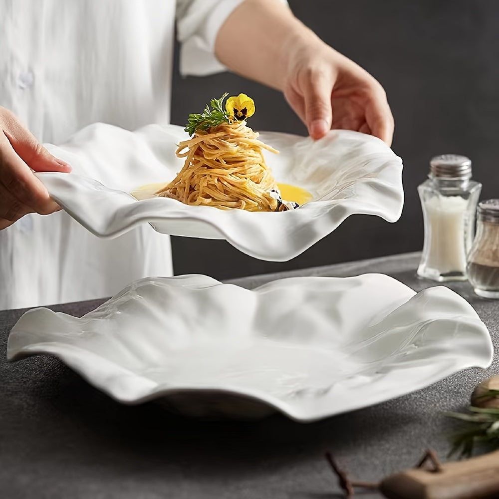 Yagona oq keramika idish, tushlik choyi, makaron, molekulyar oshxona, diet ovqatlari, shirinliklar, salatlar va mevalar uchun ko'p maqsadli. Uyda yoki restoran ziyofatlari uchun ideal.