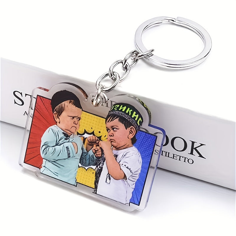 Meme Acrylic Keychain Mini Khabib Hasby Figure Bag Pendant Gift Set