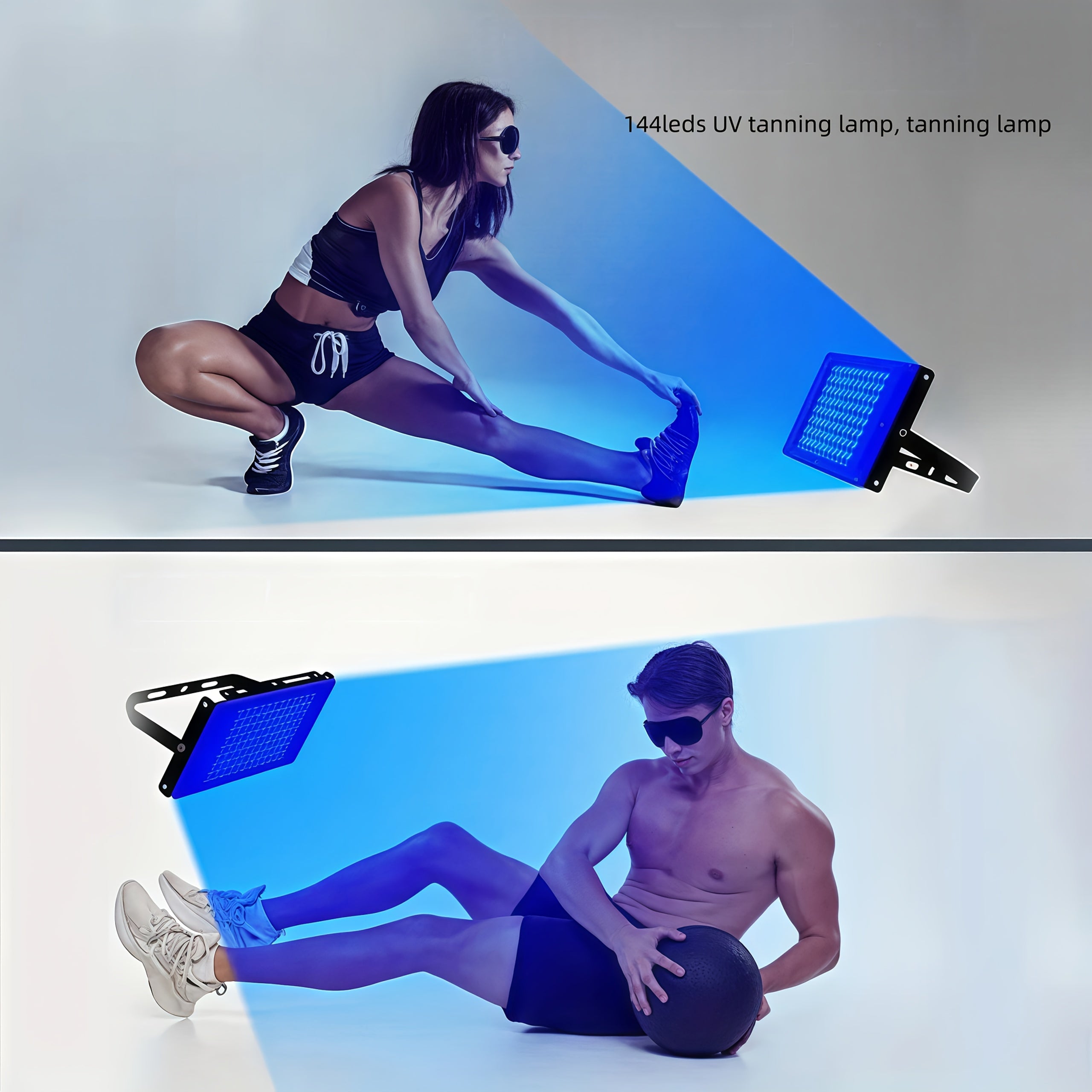 Ichki go'zallik muolajalari uchun sozlanadigan LED UV quyosh nuri, USB bilan qayta zaryadlanadigan