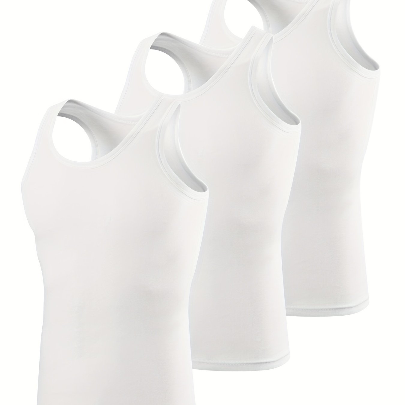 Camiseta sin mangas de algodón para hombre, de color sólido, transpirable, casual, deportiva, para todas las estaciones