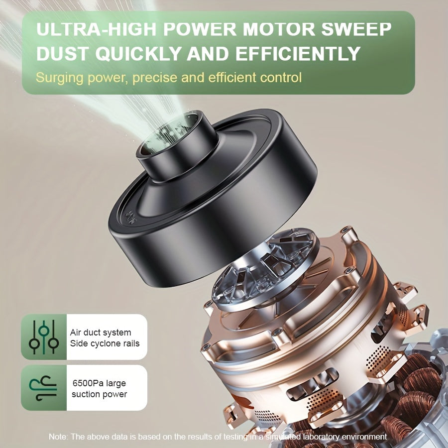 Cordless Handheld Vacuum Cleaner 9500PA Suction LED Light Car Cleaning Kit