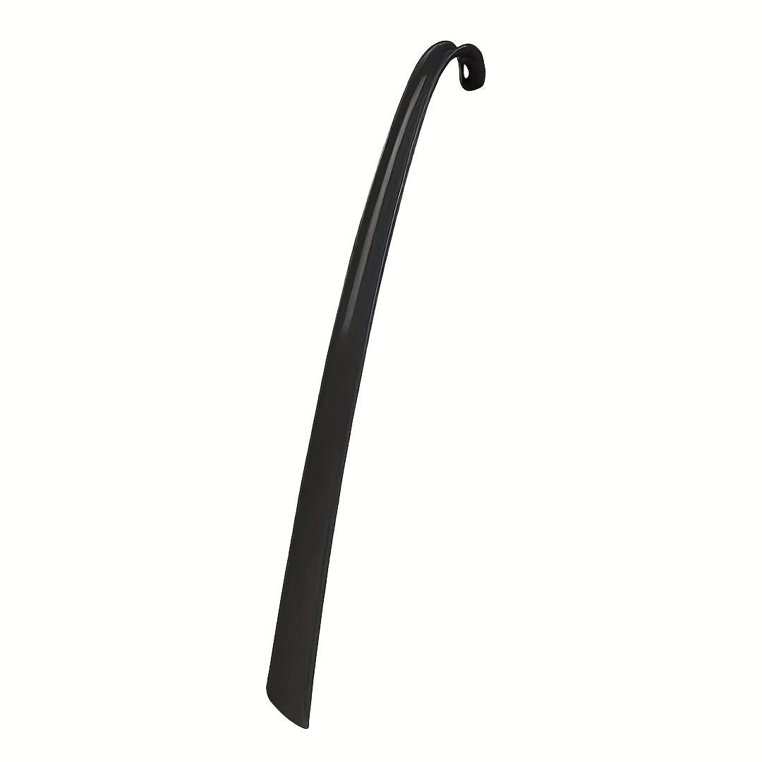 Black Plastic Shoe Horn for Elderly and Pregnant Women, No Bending