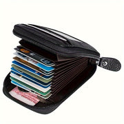Men's Faux Leather Wallet with Zipper and Card Holder Casual Style