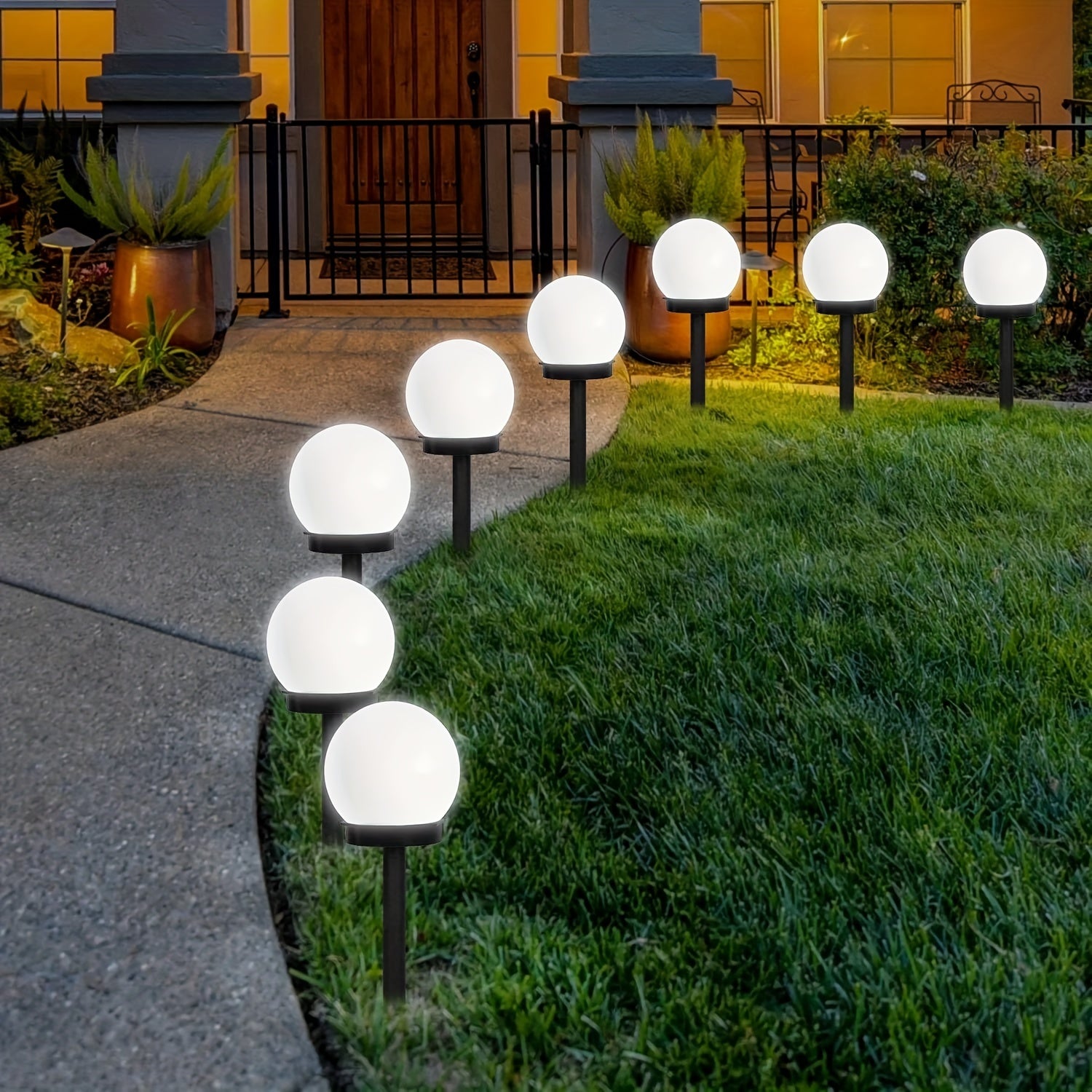 Solar-Powered LED Garden Lights for Pathways Yards Decks and Lawns