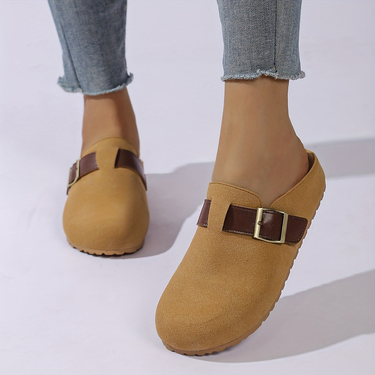 Women's Floral Fairy Style Mules Soft Sole Slip-On Casual Shoes