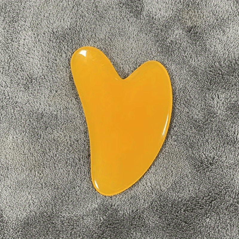 Heart-Shaped Resin Gua Sha Tool for Facial and Body Hair Removal