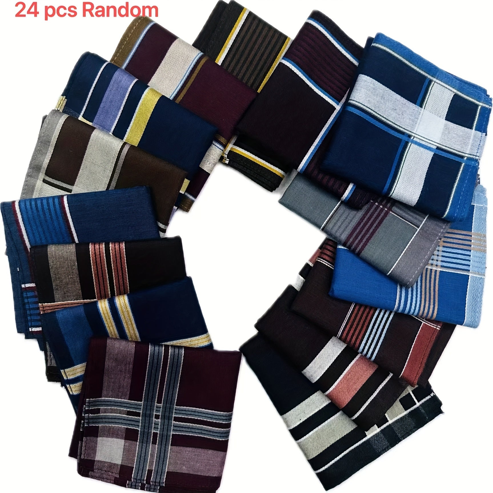 Juego de 12 pañuelos de tela oscuros para hombres, para bolsillos de traje y toallitas para el sudor